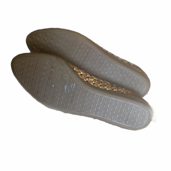 Vintage Cobbie Silver & Gold Metallic Weave Shoes - Picture 6 of 7